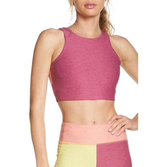 Outdoor Voices Pink and Yellow Sports Bra for Active Comfort - Picture 1 of 7